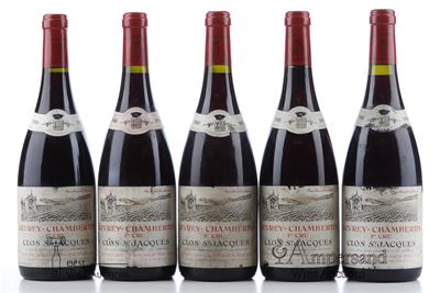 GEVREY CHAMBERTIN CLOS ST JACQUES 1988 - Armand Rousseau - 5 Bottles