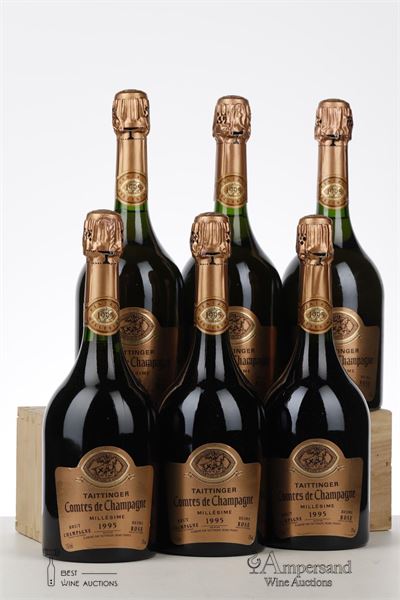 TAITTINGER COMTES DE CHAMPAGNE ROSE 1995 - Taittinger - 6 Bottles - Oc 6