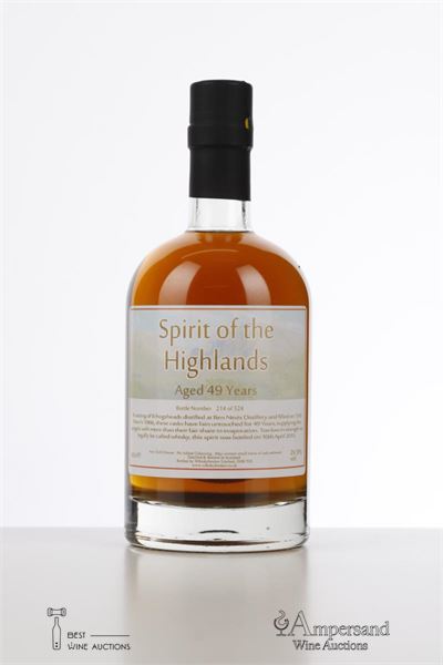 BEN NEVIS 49 Y SPIRIT OF THE HIGHLANDS 1966 - Bottled 2015 - Bottle 214 of 524 - Alc 29,5% 1 Bottle