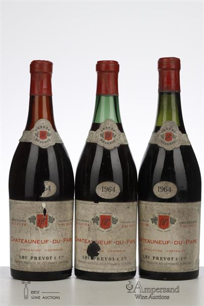 CHATEAUNEUF DU PAPE GRANDE RESERVE 1964 - Luc Prevot - Mb - 3 Bottles