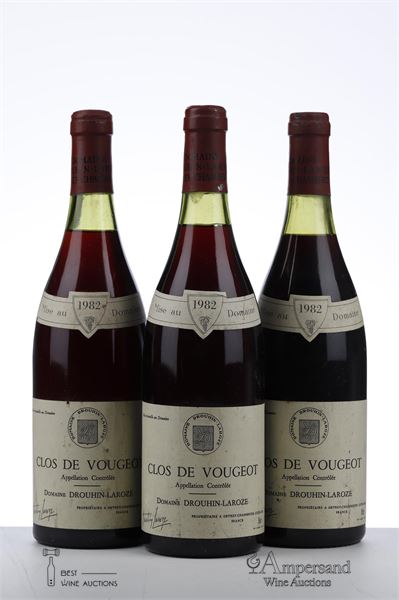 CLOS VOUGEOT 1982 - Drouhin Laroze - 3 Bottles