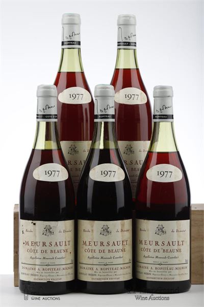 MEURSAULT ROUGE 1977 - A. Ropiteau Mignon - 5 Bottles