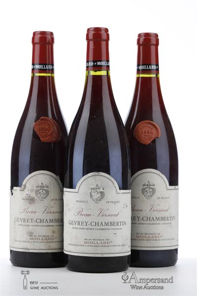 GEVREY CHAMBERTIN BEAU VERSANT 1994 - Moillard - 3 Bottles