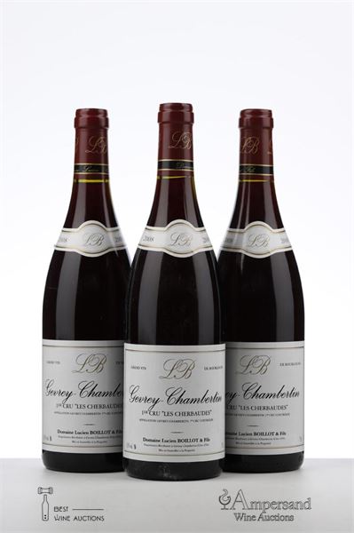 GEVREY CHAMBERTIN LES CHERBAUDES 2008 - Lucien Boillot - 3 Bottles