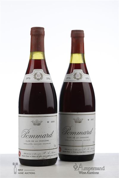 POMMARD CLOS DE LA CHANIERE 1976 - Pierre Andre - 2 Bottles
