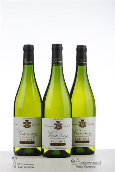 VOUVRAY SEC DOMAINE DU CLOS NAUDIN 2014 - Philippe Foreau - 3 Bottles