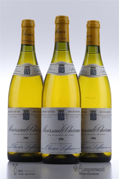 MEURSAULT CHARMES 1996 - Olivier Leflaive - 3 Bottles