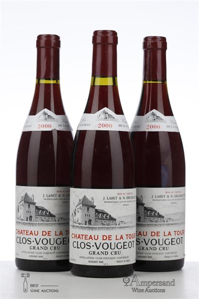 CLOS VOUGEOT 2000 - Chateau de la Tour - 3 Bottles