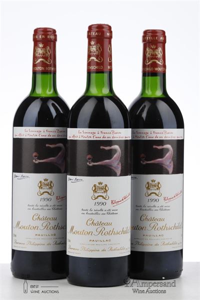 MOUTON ROTHSCHILD 1990 - Mc - 3 Bottles