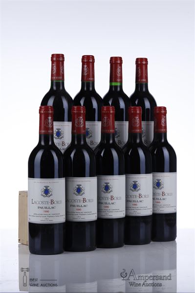 LACOSTE BORIE 1990 - 9 Bottles