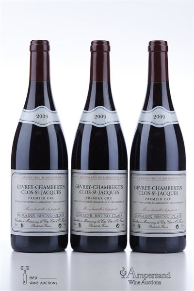 GEVREY CHAMBERTIN CLOS ST JACQUES 2009 - Bruno Clair - 3 Bottles