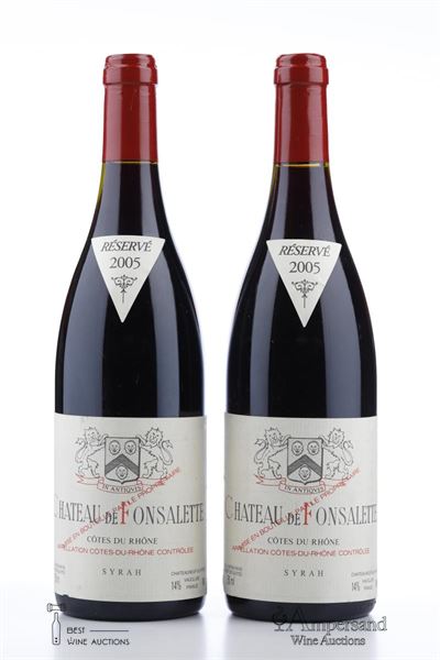 DE FONSALETTE SYRAH 2005 - Chateau de Fonsalette - 2 Bottles