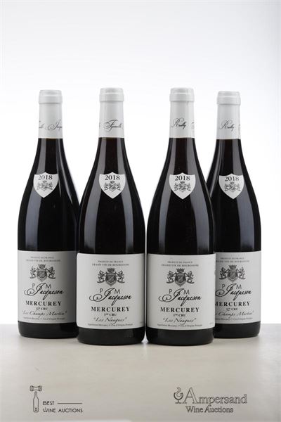 MERCUREY LES CHAMPS MARTIN 2*2018 + LES NAUGUES 2*2018   - Paul Jacqueson - 4 Bottles
