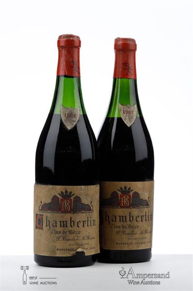 CHAMBERTIN CLOS DE BEZE 1964 - L. Bouillon & M. Rossin - 2 Bottles