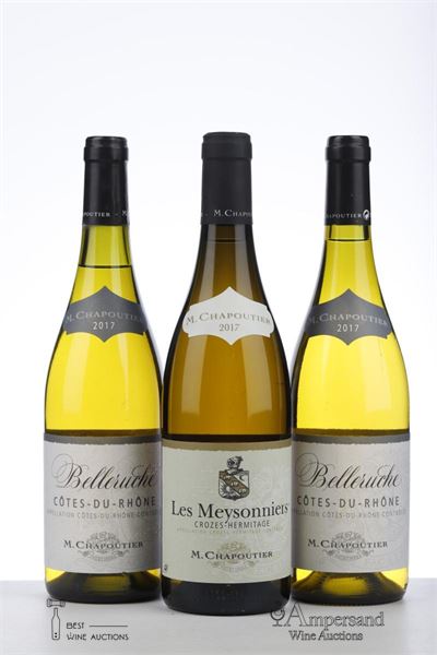2* BELLERUCHE BLANC + 1* MEYSONNIERS BLANC 2017 MIXED - Chapoutier - 3 Bottles