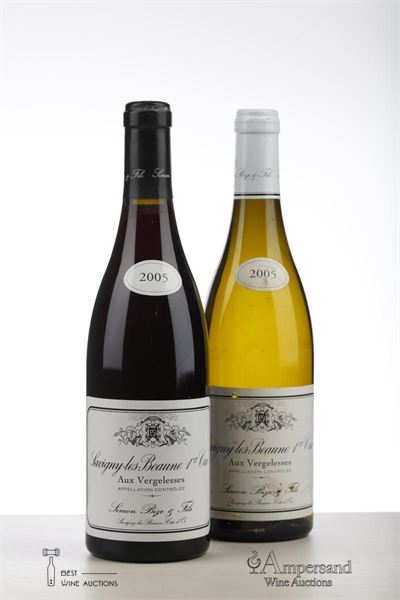 SAVIGNY LES BEAUNES AUX VERGELESES 1*2005  + AUX VERGELESES BLANC 1* 2005 - Simon Bize - 2 Bottles