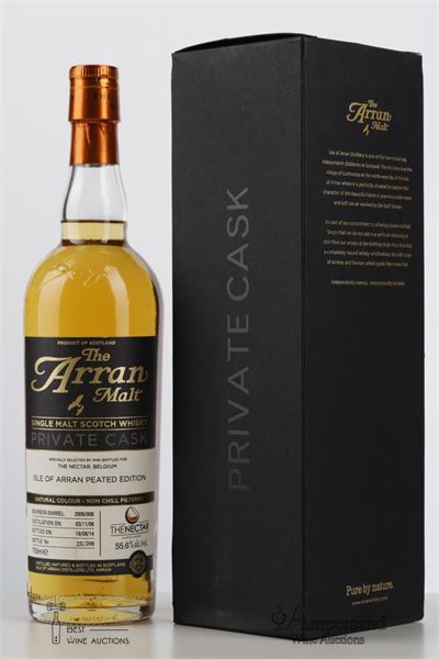 ARRAN 2006 PRIVATE CASK THE NECTAR  - bottled 2014 - Bourbon Barrel 2006/006 - Bottle 235/249 - Alc 55,6% 1 Bottle