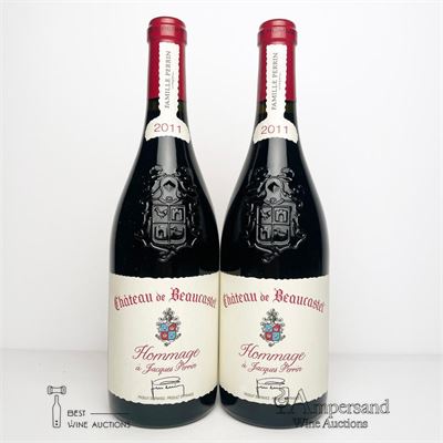 CHATEAUNEUF DU PAPE BEAUCASTEL HOMMAGE A JACQUES PERRIN 2011 - Chateau de Beaucastel - 2 Bottles