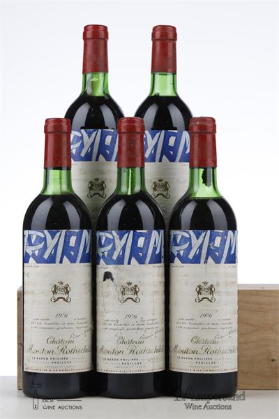 MOUTON ROTHSCHILD 1976 - Mc - 5 Bottles