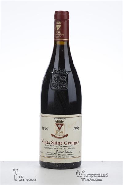 NUITS ST GEORGES LES VAUCRAINS 1996 - Bertrand Ambroise - 1 Bottle