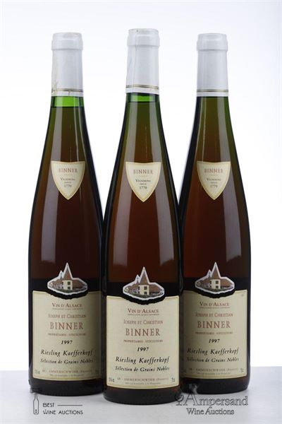 BINNER KAEFFERKOPF RIESLING SELECTION GRAINS NOBLES 1997 - Binner - 3 Bottles