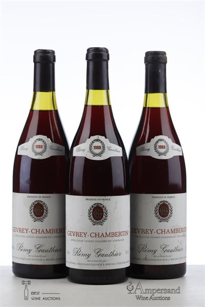 GEVREY CHAMBERTIN 1988 - Remy Gauthier - 3 Bottles