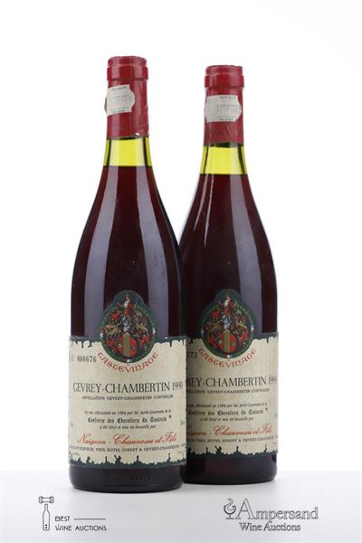 GEVREY CHAMBERTIN 1990 - Naigeon Chauveau - 2 Bottles