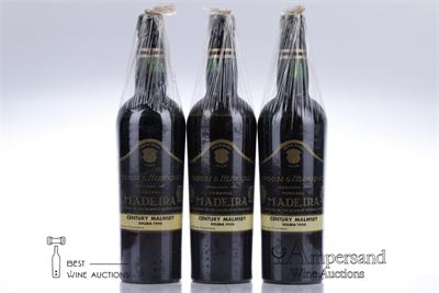MADEIRA HENRIQUES CENTURY MALMSEY SOLERA 1900 - Henriques & Henriques - Mise en bouteille par L'Importateur - 3 Bottles