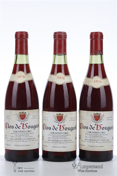 CLOS VOUGEOT 1976 - Hudelot Noellat - 3 Bottles