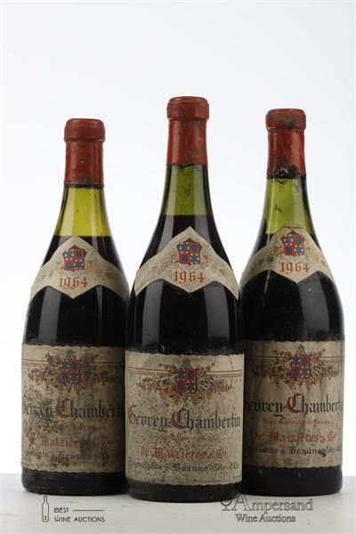GEVREY CHAMBERTIN 1964 - de Maizieres - MB - 3 Bottles