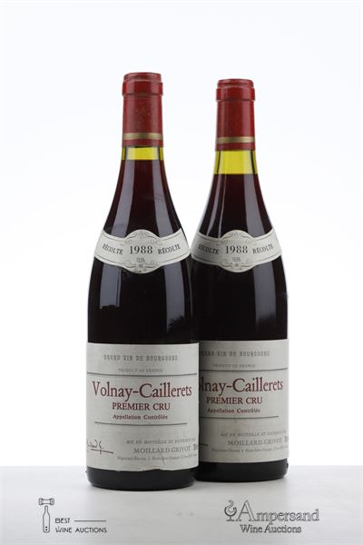 VOLNAY CAILLERETS 1988 - Moillard Grivot - 2 Bottles