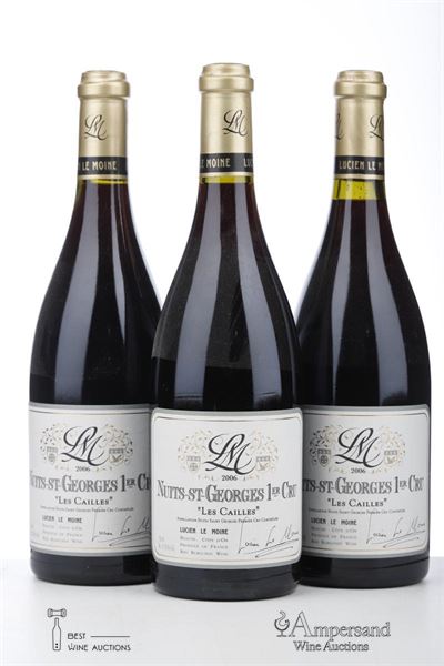 NUITS ST GEORGES LES CAILLES 2006 - Lucien Le Moine - 3 Bottles