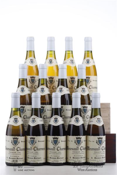 MEURSAULT CHARMES 1989 - A. Buisson Battault - 13 Half Bottles