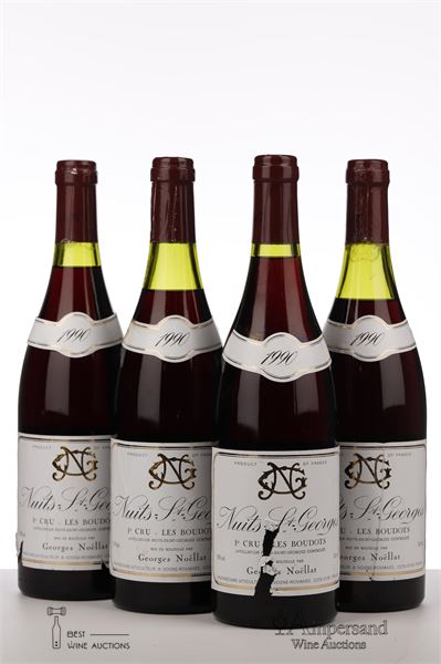 NUITS ST GEORGES LES BOUDOTS 1990 - Georges Noellat - 4 Bottles