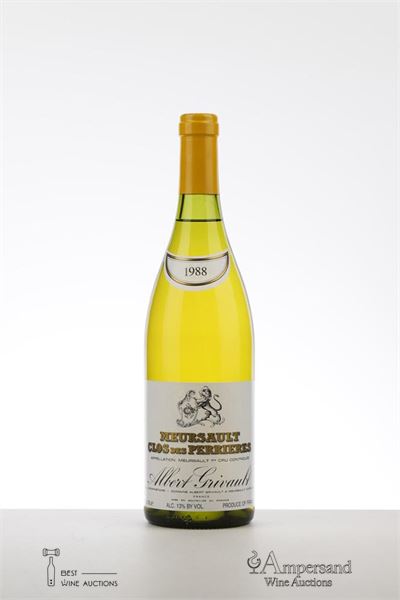 MEURSAULT CLOS DES PERRIERES 1988 - Albert Grivault - 1 Bottle