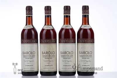 BAROLO 1974 - Cappellano - 4 Bottles
