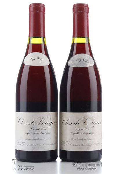 CLOS VOUGEOT 1989 - Leroy - 2 Bottles