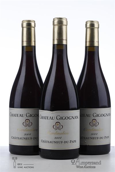 CHATEAUNEUF DU PAPE CARDINALICE 2004 - Chateau Gigognan - 3 Bottles