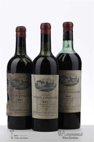 PICHON LONGUEVILLE 1947 - Mahler Besse - 3 Bottles