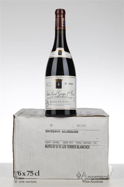 NUITS ST GEORGES LES TERRES BLANCHES 2010 - Chateau Andre Ziltener - 6 Bottles - Oc 6