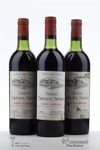 TROPLONG MONDOT 1975 - Mc - 3 Bottles