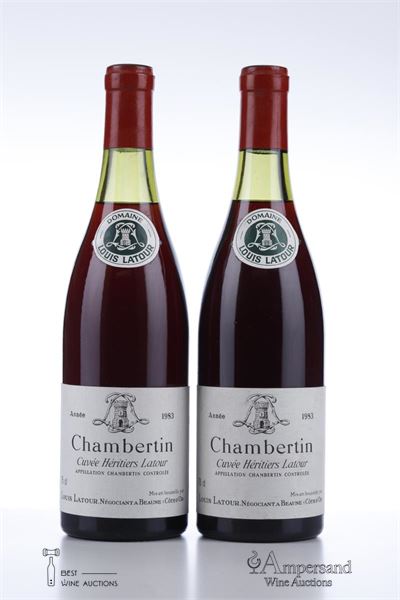 CHAMBERTIN CUVEE HERITIER LATOUR 1983 - Louis Latour - 2 Bottles