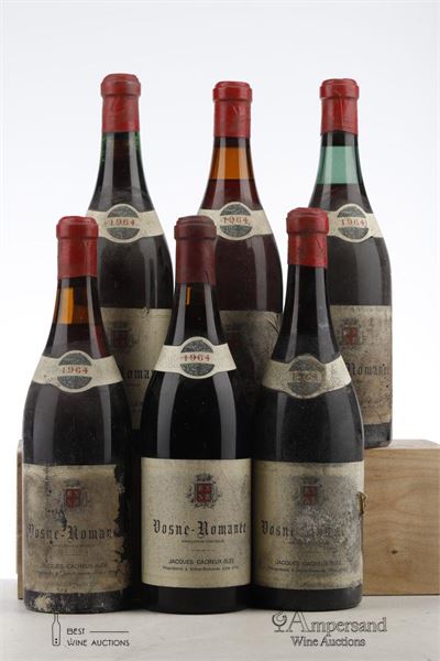 VOSNE ROMANEE 1964 - J Cacheux Blee - 6 Bottles