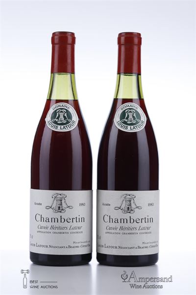 CHAMBERTIN CUVEE HERITIER LATOUR 1983 - Louis Latour - 2 Bottles