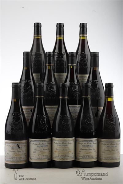 GIGONDAS PRESTIGE DES HAUTES GARRIGUES 3*1995 + 3*1998 + 3*2000 + 3*2003   - Domaine Santa Duc - 12 Bottles