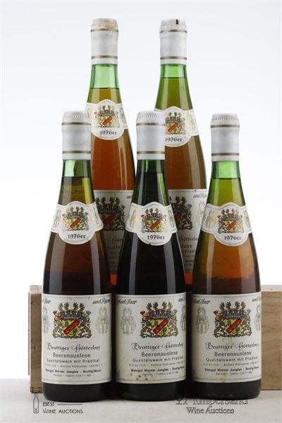 RIESLING BRUTTIGER GOTTERLAY BEERENAUSLESE 1976 - Weingut Werner Junglas - 5 Bottles