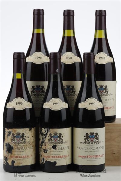 VOSNE ROMANEE 1990 - Adolphe Fougeres - 6 Bottles