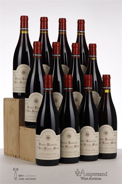 VOSNE ROMANEE LES BEAUX MONTS 2001 - Moillard - 12 Bottles