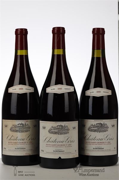 NUITS ST GEORGES 1ER CRU 1995 - Lupe Cholet - Chateau Gris - 3 Magnums