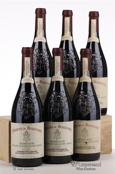 CHATEAUNEUF DU PAPE BEAUCASTEL 2003 - Beaucastel - 6 Bottles